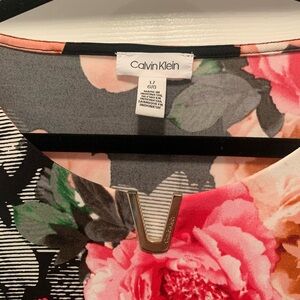 Calvin Klein Floral Women's tank - Black and Pink